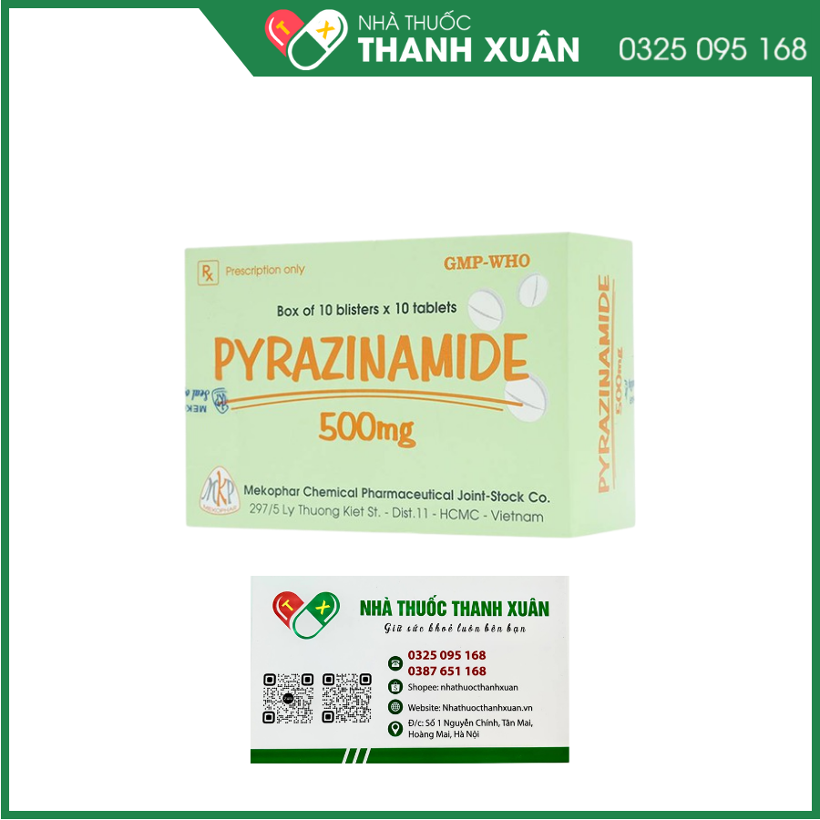 Rx Pyrazinamide 500mg trị bệnh lao